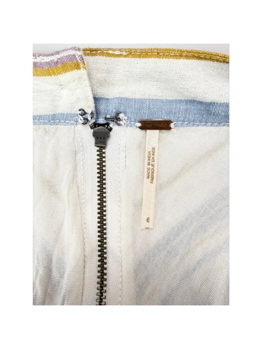 Free People Yours Truly Mini Cotton Linen Blend Skirt 6 - Picture 3 of 5